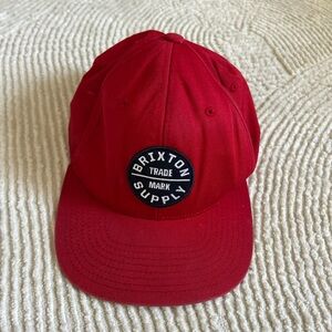 Brixton Classic Red Cap with Logo Patch